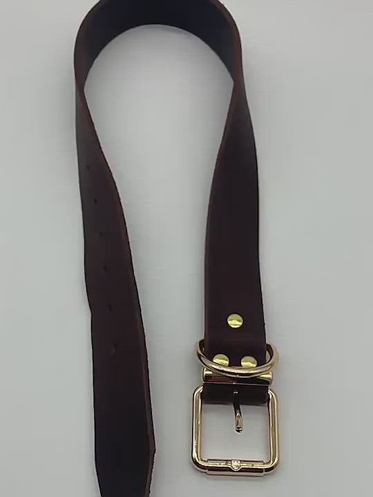 PAWS ASIA Suppliers Hot High Quality Luxury Thick Genuine Cowhide Leather Dog Collar