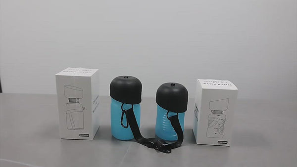 PAWS ASIA Suppliers Pet Travel Foldable Portable Feeding Dog Water Bottle Drink 600ml 500ml