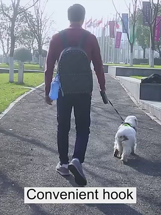 PAWS ASIA Suppliers Outdoor Foldable Mineral Nozzle Water Pet Bottle 518ML 280ML For Small Large Dogs