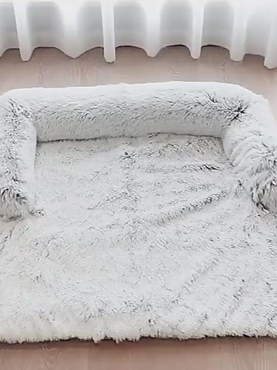 PAWS ASIA Wholesale New Large Luxury Washable Long Plush Super Soft Sofa Dog Bed Pet Carpet