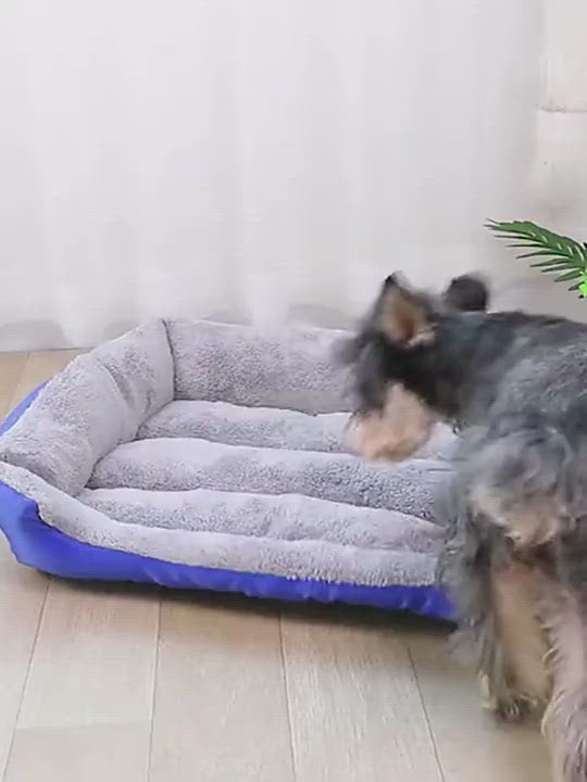 PAWS ASIA Factory Direct Sale Pet Fashion Outdoor Square Bed For Large Dogs Cat With Claw Print