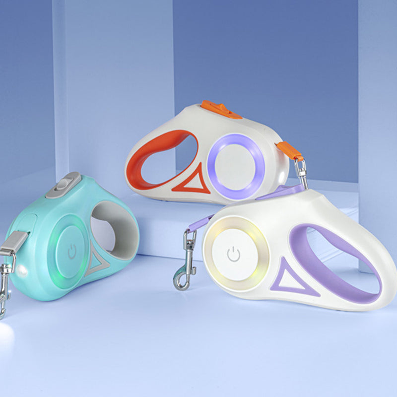 PAWS ASIA Suppliers Hot Selling Pet Accessories Luxury Fashion Retractable LED Light Dog Leash 3m