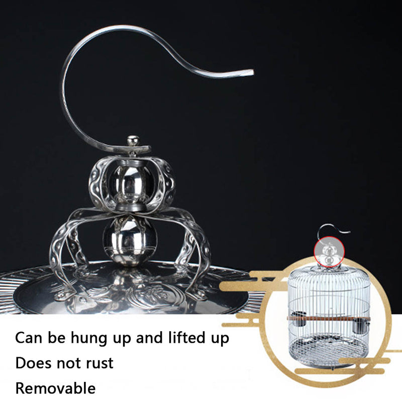 PAWS ASIA Manufacturers Stainless Steel Wire Luxury Round Decorative Hanging Small Bird Cage House