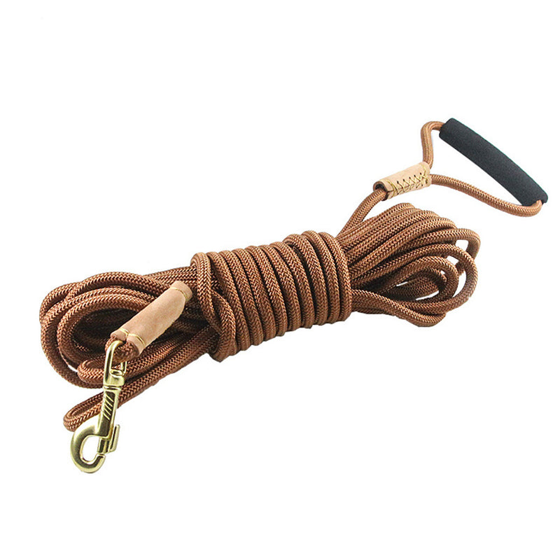 PAWS ASIA Wholesale Custom Black Nylon Rope Pet Training Tracking Long Dog Leash 10m 20m