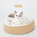 PAWS ASIA Factory Soft Chunky Cute Furcozy Round Memory Foam Cat Bed Mat