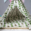 PAWS ASIA Manufacturer Dropshipping High Quality Removable Wood Frame Warm Cat Bed Dog Teepee Tents House