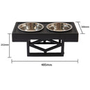 PAWS ASIA Supplier Stainless Steel Modern Luxury Elevated Double Dog Bowl Food Feeding