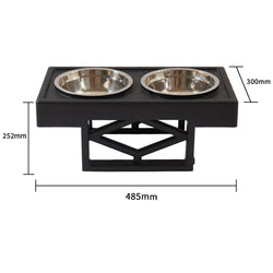 PAWS ASIA Supplier Stainless Steel Modern Luxury Elevated Double Dog Bowl Food Feeding
