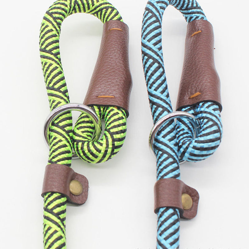 PAWS ASIA Factory White Luxury Durable Personalized Fancy Stripe Pet Dog Leash Thick Rope