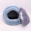 PAWS ASIA Supplier Dropshipping Small Pet Plush Detachable Half Enclosed Fancy Cat Bed Dog