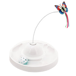 PAWS ASIA Suppliers Cute Electronic Automatic interactive Butterfly Cat Toy With Turntable