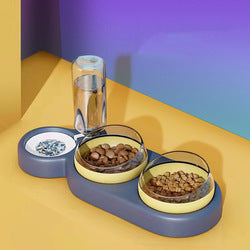 PAWS ASIA Wholesale Eco Friendly Plastic Modern Three Dog Bowl Cat Automatic Water Feeding