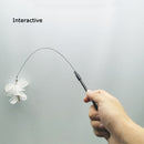 PAWS ASIA Manufacturers Steel Wire Interactive Suction Cup Long Stick Cat Toy With Feather