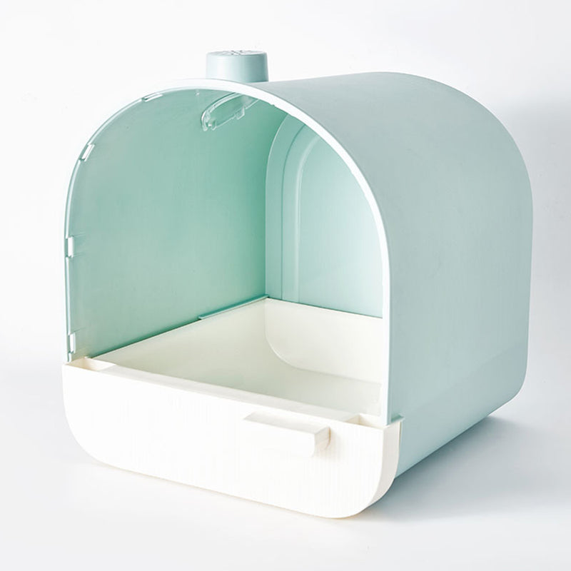 PAWS ASIA Suppliers PP Plastic Big Closed Cat Litter Box Toilet With Drawer And Mat