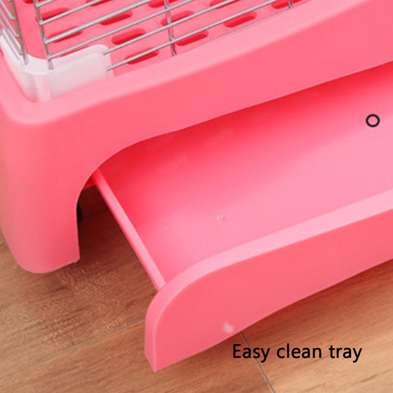 PAWS ASIA Factory High Quality Indoor Breeding Cheap Large Rabbit Cages With Tray And Wheel