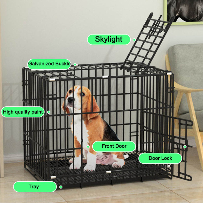 PAWS ASIA Wholesale High Quality Foldable Stackable Heavy Duty Large Dog Cage Metal Kennels With Plastic Tray