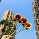 PAWS ASIA Wholesale Handmade Cute Sunflower Interactive Teaser Wand Funny Cat Toy Stick
