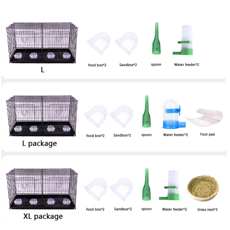 PAWS ASIA Wholesale Wire Big Double Breeding Love Parrot Poultry Pigeon Cage House With Tray
