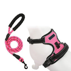 PAWS ASIA Wholesale Luxury Reflective Dog Leash Vest Harness Set With Easy Control Handle