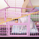PAWS ASIA Suppliers Pet Carrying Large Dog Cages Metal Kennels With Wheels And Trays
