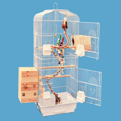 PAWS ASIA Amazon Popular White Steel Wire Cheap Large Breeding Bird Cage With Stand9