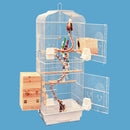 PAWS ASIA Wholesale Cheap White Steel Wire Breeding Large Bird Cage With Stand