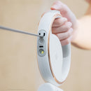 PAWS ASIA Suppliers White Luxury Automatic Retractable Poop Bag Holder Dog Leash With Led Light