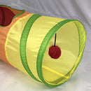 PAWS ASIA Manufacturers Wholesale Summer Indoor Foldable Durable Colorful Motion Cat Toys With Tunnel Roller Long