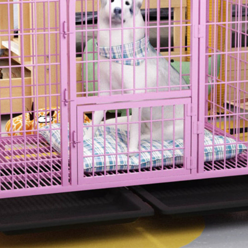 PAWS ASIA Suppliers Pet Carrying Large Dog Cages Metal Kennels With Wheels And Trays