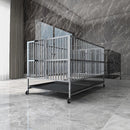 PAWS ASIA Factory Stainless Steel Large Pet Display Cages For Dog Run With Tray