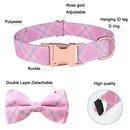 PAWS ASIA Manufacturers Western Style Luxury Colorful Pattern Removable Bow Tie Dog Collars