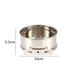 PAWS ASIA Factory Stainless Steel Height Adjustable Portable Pet Travel Transport Feeding Fixed Hanging Dog Bowl