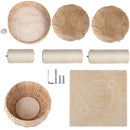 PAWS ASIA Amazon Best Sell Deluxe Natural Sisal Scratching Rattan Plush Tree Bed4