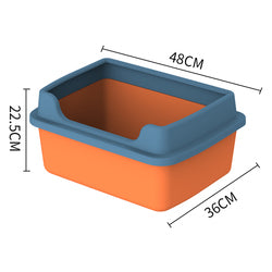 PAWS ASIA Manufacturers Pet Cleaning Simple Cute Semi Closed Large Space Cat Toilet Box
