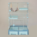 PAWS ASIA Suppliers Large 3 Layer Display Stainless Steel Wire Cat Cages With Hammock