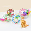 PAWS ASIA Amazon New Popular Plush Colorful Silent Rolling Cat Mouse Toy Ball3