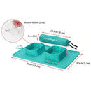 PAWS ASIA Manufacturers Silicone Non Slip Folding Portable Travel Double Dog Bowl Cat With Mat