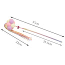 PAWS ASIA Manufacturers Plastic Colorful Tassel Interactive Teaser Cat Toy Wand With Bell