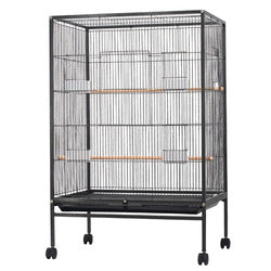 PAWS ASIA Manufacturers Hot Selling Black Stainless Steel Wire Breeding Cage For Bird With Tray