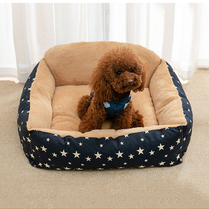 PAWS ASIA Manufacturers Direct Sale Newest Pet Sofa Style Padded Medium Washable Cozy Square Dog Bed Cat