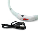 PAWS ASIA Suppliers Wholesale High Quality Eco Friendly Cheap Popular White Waterproof Light Up Led Pet Collar Dog Cat