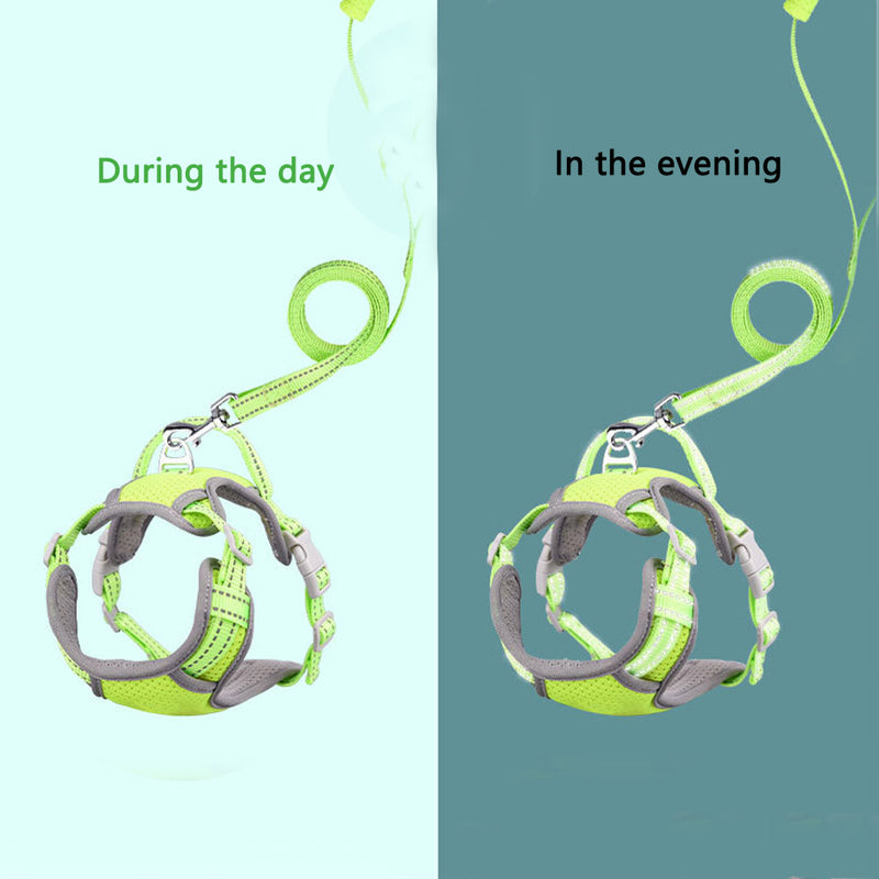 PAWS ASIA Factory Breathable Mesh Reflective Luxury Dog Leash Harness Vest With Handle