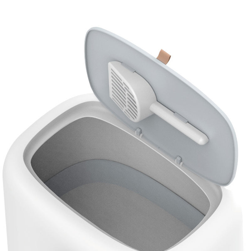 PAWS ASIA Factory Cheap Top Entry Very Large Pet Toilet Semi Closed Cat Litter Box With Sifter