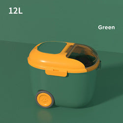 PAWS ASIA Wholesale Plastic Large Capacity Storage Seal Pet Food Container Box With Wheel