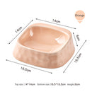 PAWS ASIA Factory Custom Ceramic Slanted Rectangular Kawaii Cat Bowl Feeder