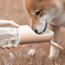 PAWS ASIA Factory Portable Travel Multi Use 2 In 1 Dog Food Pet Water Bottle For Drinking 400 ML