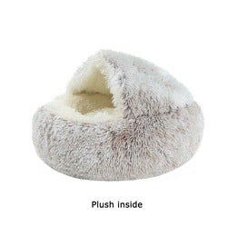 PAWS ASIA Suppliers New Stylish Hot Sale Indoor Cute Plush Soft Luxury Pet Nest Cat Bed With Blanket Cover