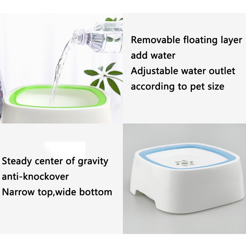 PAWS ASIA Manufacturer No Spill Creative Auto Adjustable Floating Buoyancy Dog Water Bowl Drinking