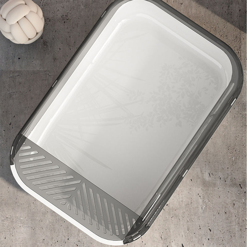 PAWS ASIA Suppliers Plastic Green Semi Closed Open Splash Proof Cat Litter Box Pet Toilet Box