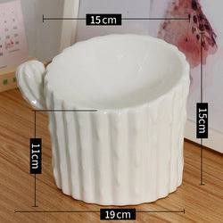 PAWS ASIA Suppliers Custom Ceramic Luxury Cactus Tall Non Slip Elevated Slanted Cat Bowl Dog